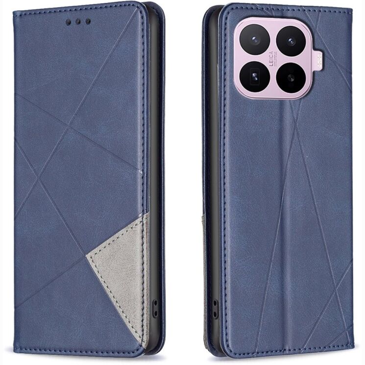 Чехол-книжка с карманами UniCase Geometric Pattern для Xiaomi 17T - Blue: фото 1 из 11