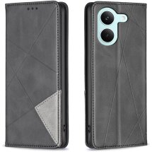 Чехол-книжка с карманами UniCase Geometric Pattern для Xiaomi Poco X8 Pro - Black: фото 1 из 11