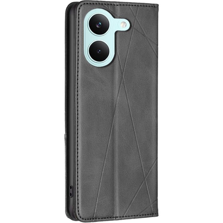 Чехол-книжка с карманами UniCase Geometric Pattern для Xiaomi Poco X8 Pro - Black: фото 3 из 11