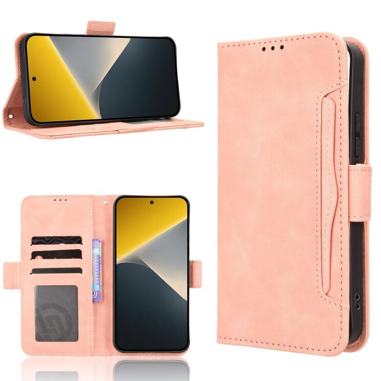 Чохол-книжка з кишеньками Deexe Wallet Stand для Xiaomi Poco X8 - Pink (219910P) Чохол-книжка з кишеньками Deexe Wallet Stand для Xiaomi Poco X8 - Pink: фото 8 з 15