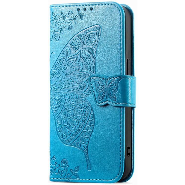 Чехол-книжка с рисунком UniCase Butterfly Pattern для OPPO Reno 15 - Blue: фото 5 из 9