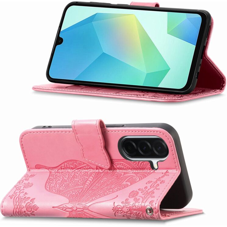 Чехол-книжка с рисунком UniCase Butterfly Pattern для Samsung Galaxy A27 (A276) - Pink: фото 4 из 8
