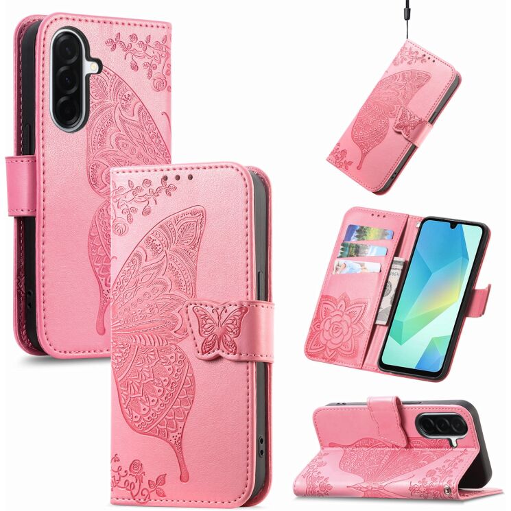 Чехол-книжка с рисунком UniCase Butterfly Pattern для Samsung Galaxy A27 (A276) - Pink: фото 1 из 8