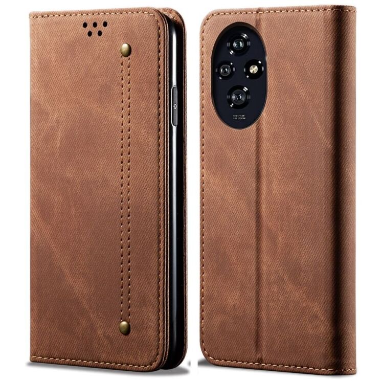 Чехол-книжка UniCase Jeans Wallet для Honor 200 - Coffee: фото 1 из 6