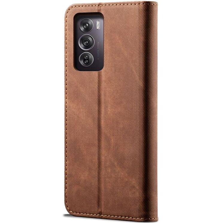 Чохол-книжка UniCase Jeans Wallet для OPPO Reno 12 - Coffee: фото 6 з 6