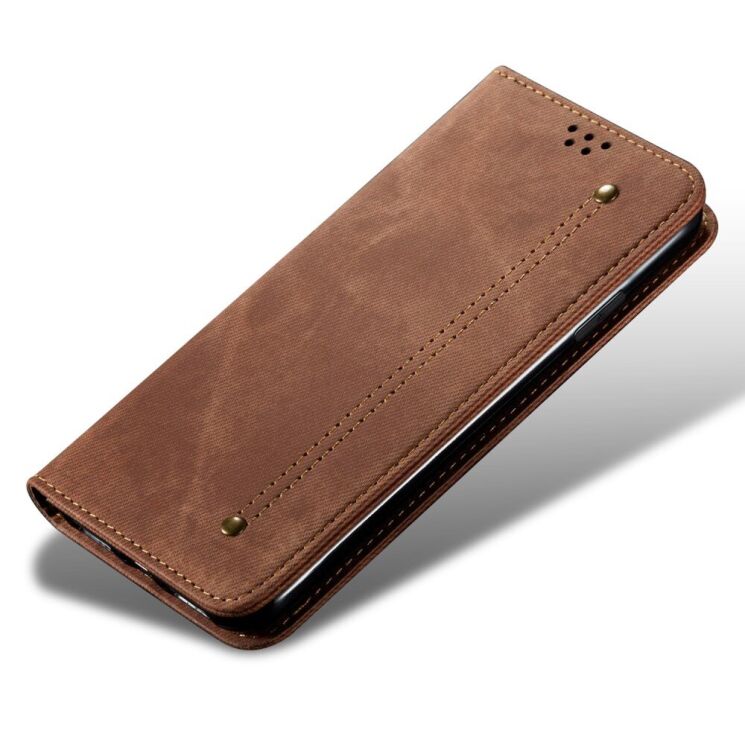 Чохол-книжка UniCase Jeans Wallet для OPPO Reno 12 - Coffee: фото 4 з 6