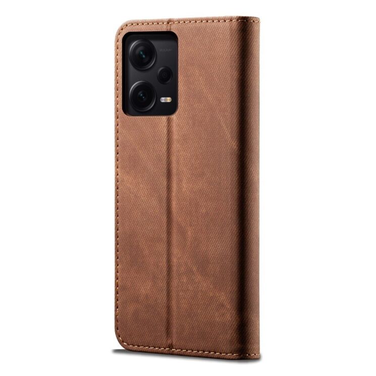 Чехол-книжка UniCase Jeans Wallet для Xiaomi Poco X5 Pro / Redmi Note 12 Pro 5G - Coffee: фото 3 из 6