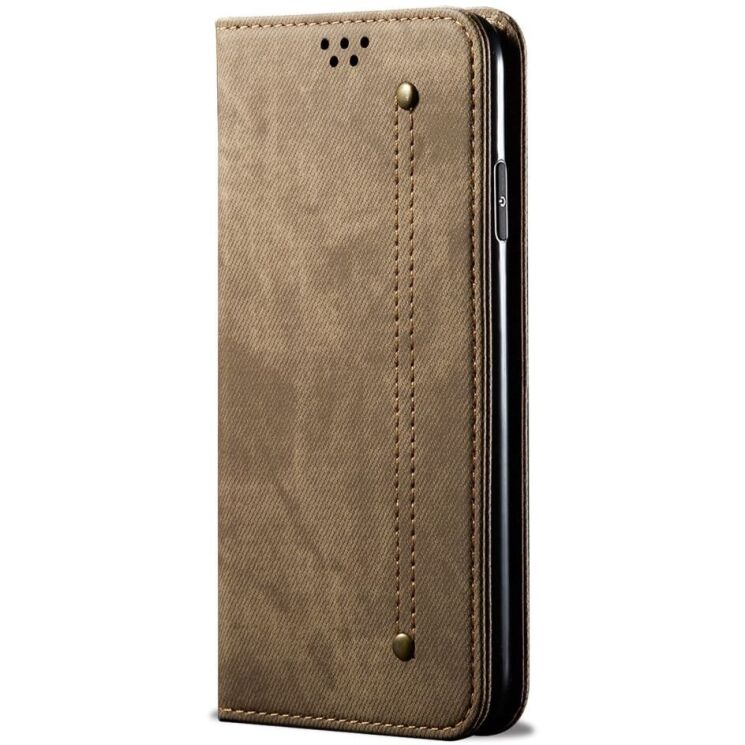 Чехол-книжка UniCase Jeans Wallet для Xiaomi Redmi Note 14 5G - Khaki: фото 4 из 9