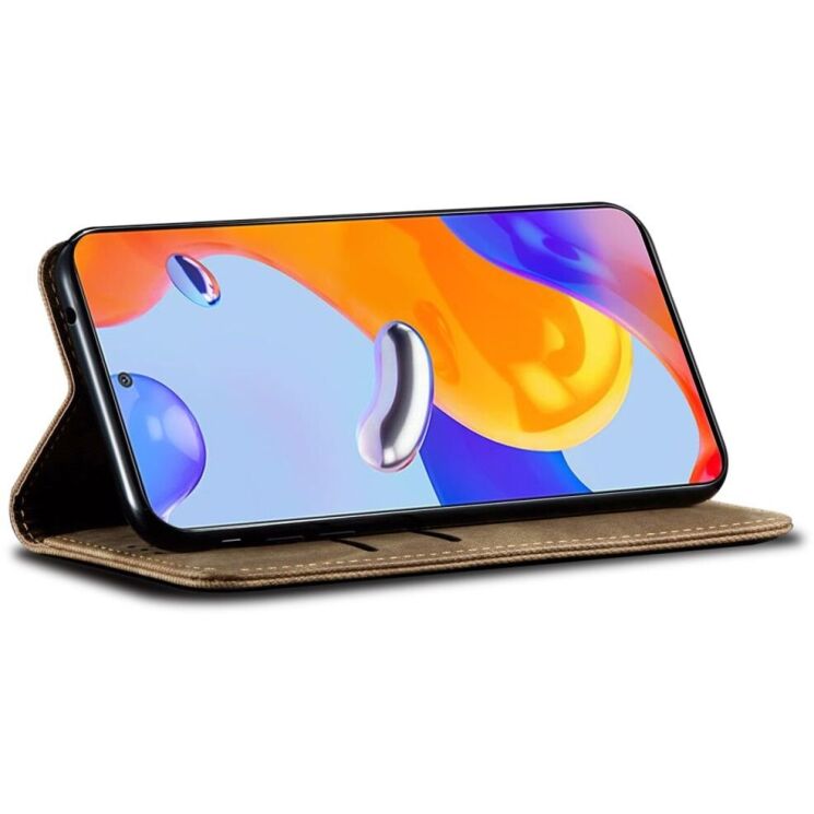Чехол-книжка UniCase Jeans Wallet для Xiaomi Redmi Note 14 5G - Khaki: фото 3 из 9