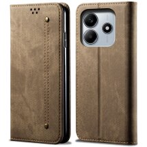 Чехол-книжка UniCase Jeans Wallet для Xiaomi Redmi Note 14 5G - Khaki: фото 1 из 9