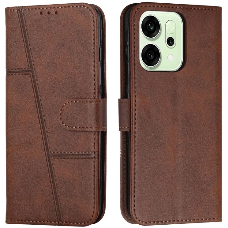 Чохол-книжка UniCase Jet Cover для OPPO Reno 14 FS 5G - Brown: фото 1 з 10