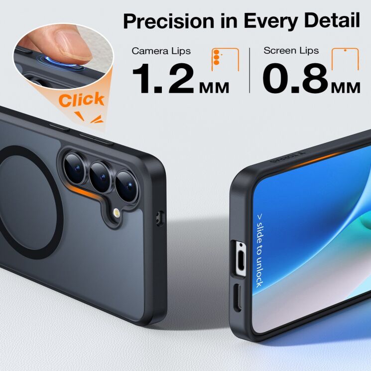 Чехол с подставкою TORRAS Ostand L1 (with MagSafe) для Samsung Galaxy S26 - Black: фото 6 из 8