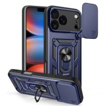 Чохол із захистом камери Deexe Armor Shield для iPhone 18 Pro Max / 17 Pro Max - Blue: фото 1 з 9