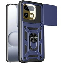 Чехол с защитой камеры Deexe Armor Shield для Realme 16 Pro Plus - Blue: фото 1 из 9