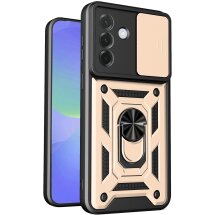 Чехол с защитой камеры Deexe Armor Shield для Samsung Galaxy A37 (A376) - Gold: фото 1 из 10