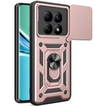 Чохол із захистом камери Deexe Armor Shield для Xiaomi Redmi Note 15 5G / Poco M8 5G - Rose Gold: фото 1 з 10