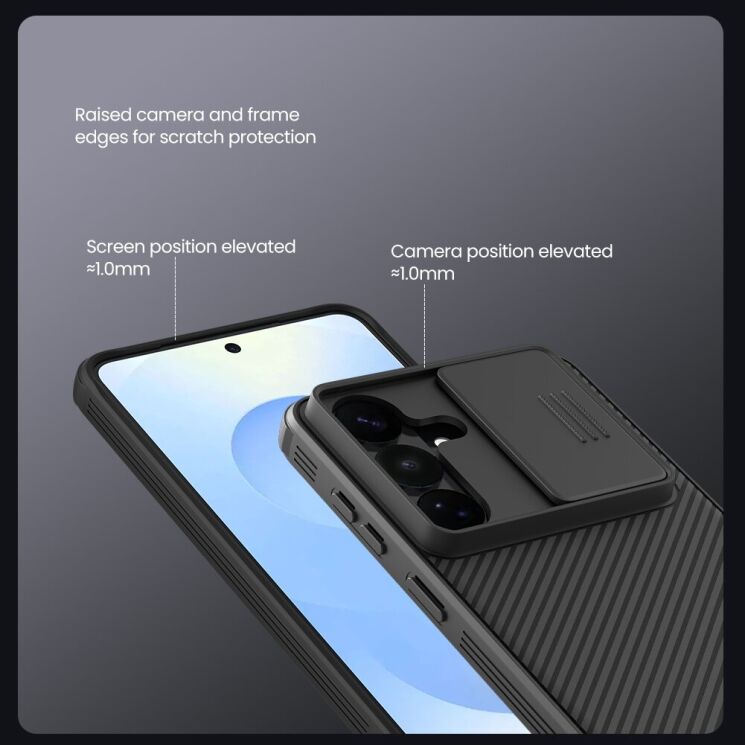 Чехол со шторкой для камеры NILLKIN CamShield Pro для Samsung Galaxy S26 Plus - Black: фото 12 из 17