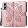 Чехол UniCase Butterfly Pattern для Motorola Moto G24 Power - Rose Gold (347905RG)