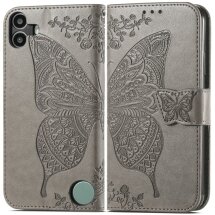 Чехол UniCase Butterfly Pattern для Nothing CMF Phone 1 - Grey: фото 1 из 9