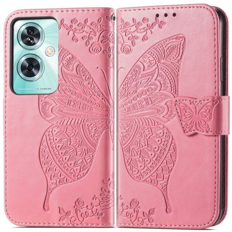 Чехол UniCase Butterfly Pattern для OnePlus Nord N30 SE - Pink: фото 1 из 8