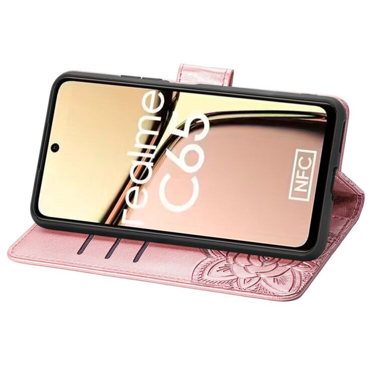 Чехол UniCase Butterfly Pattern для Realme C65 - Rose Gold: фото 3 из 8