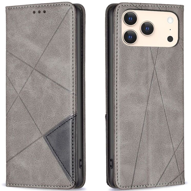 Чохол UniCase Geometric Pattern для Apple iPhone 17 Pro - Grey: фото 1 з 8