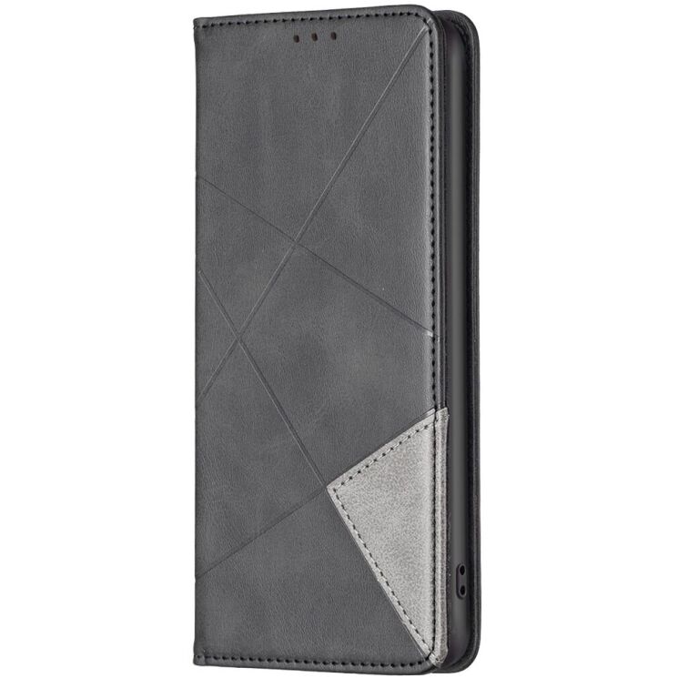 Чехол-книжка с кармашками UniCase Geometric Pattern для Xiaomi 15T - Black: фото 2 из 9
