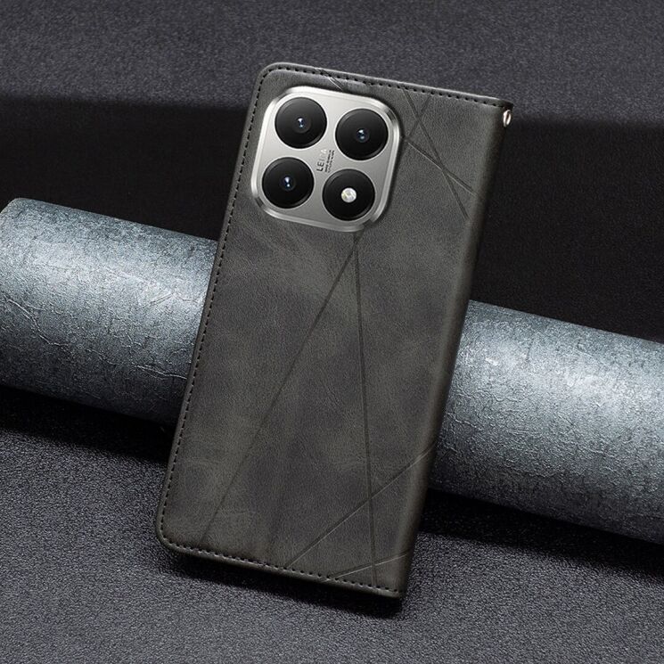 Чехол-книжка с кармашками UniCase Geometric Pattern для Xiaomi 15T - Black: фото 6 из 9