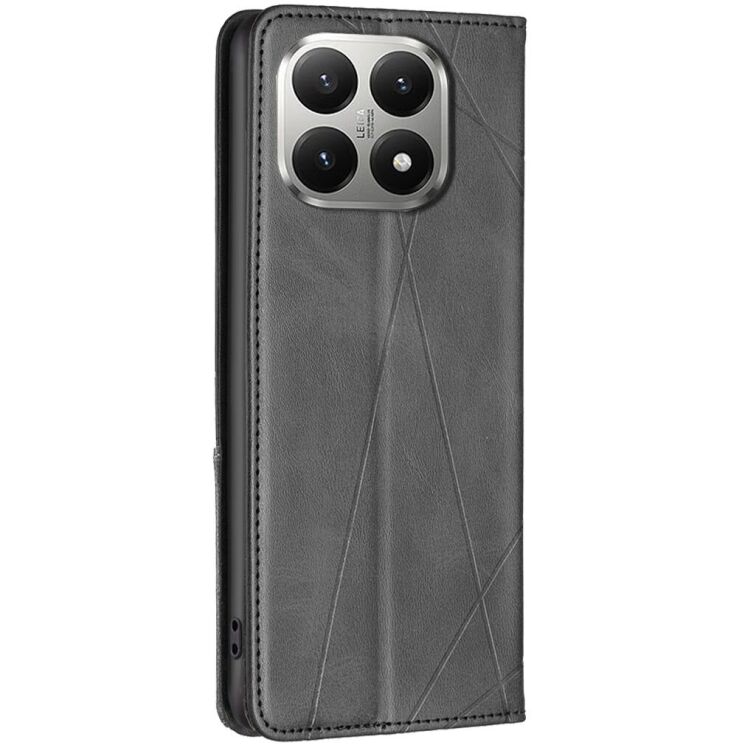 Чехол-книжка с кармашками UniCase Geometric Pattern для Xiaomi 15T - Black: фото 3 из 9