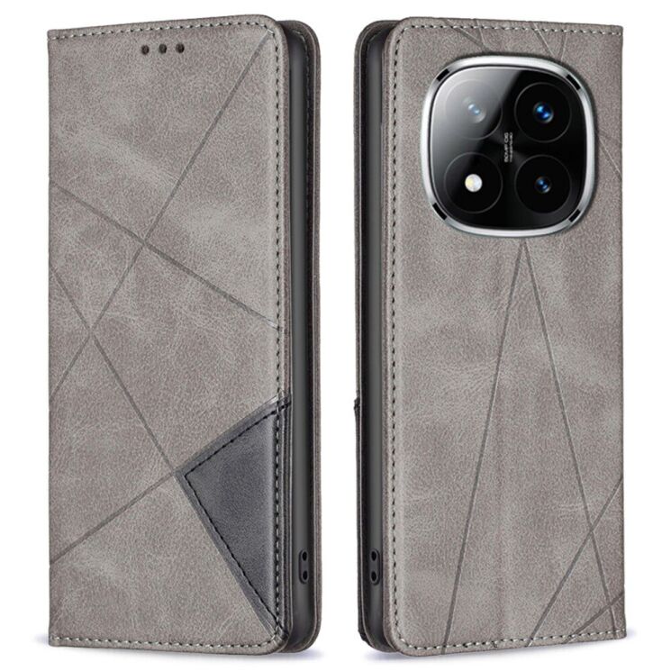 Чехол UniCase Geometric Pattern для Xiaomi Redmi Note 14 Pro - Grey: фото 1 из 8