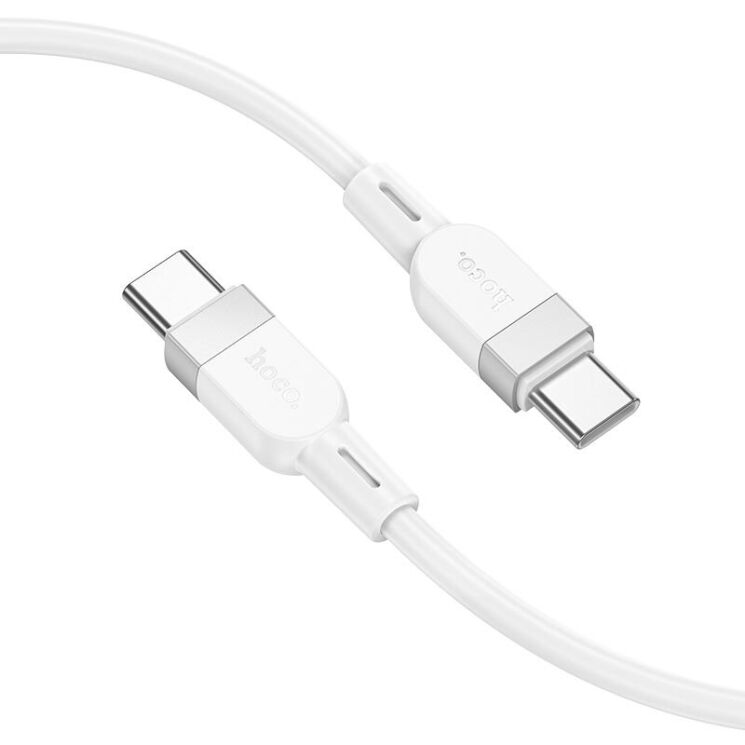 Кабель Hoco X109 Type-C to Type-C (60W, 3A, 1m) - White: фото 2 з 5