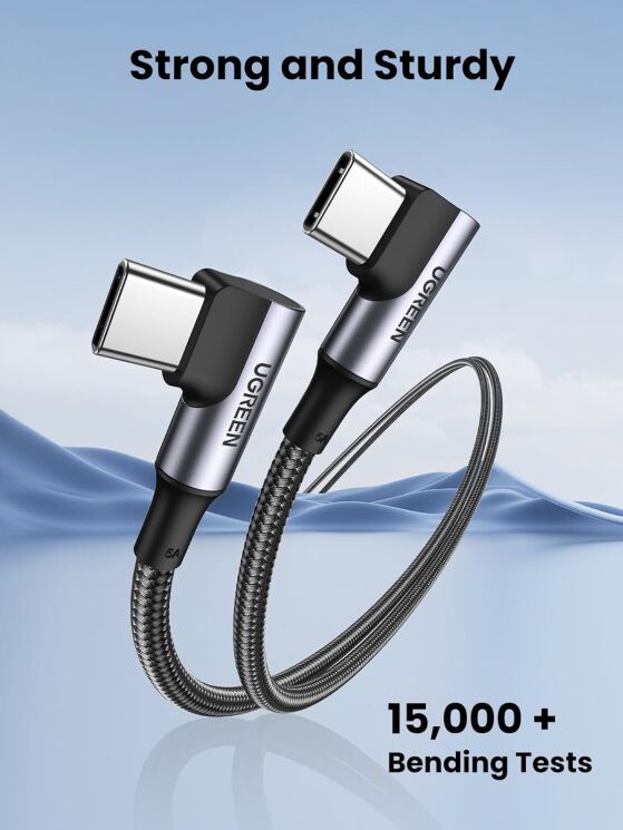 Кабель UGREEN US335 Type-C to Type-C (100W, 5A, 2m) - Black: фото 8 з 8