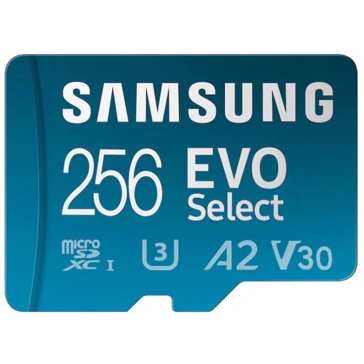 Карта пам'яті microSDXC Samsung EVO Select 256Gb C10 A2 V30 UHS-І U3 R130MB/s + адаптер (MB-ME256KA/EU): фото 3 з 9