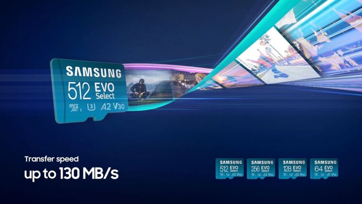 Карта пам'яті microSDXC Samsung EVO Select 256Gb C10 A2 V30 UHS-І U3 R130MB/s + адаптер (MB-ME256KA/EU): фото 7 з 9
