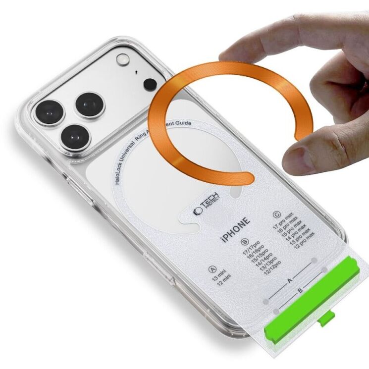Комплект магнітних кілець Tech-Protect MMP-210 Magnetic - Black / Cosmic Orange: фото 5 з 9