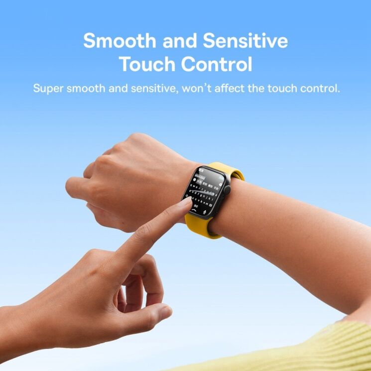 Комплект защитных пленок BASEUS Full-Coverage Film для Apple Watch 45 mm (7 / 8 / 9 Series) - Black: фото 11 из 16