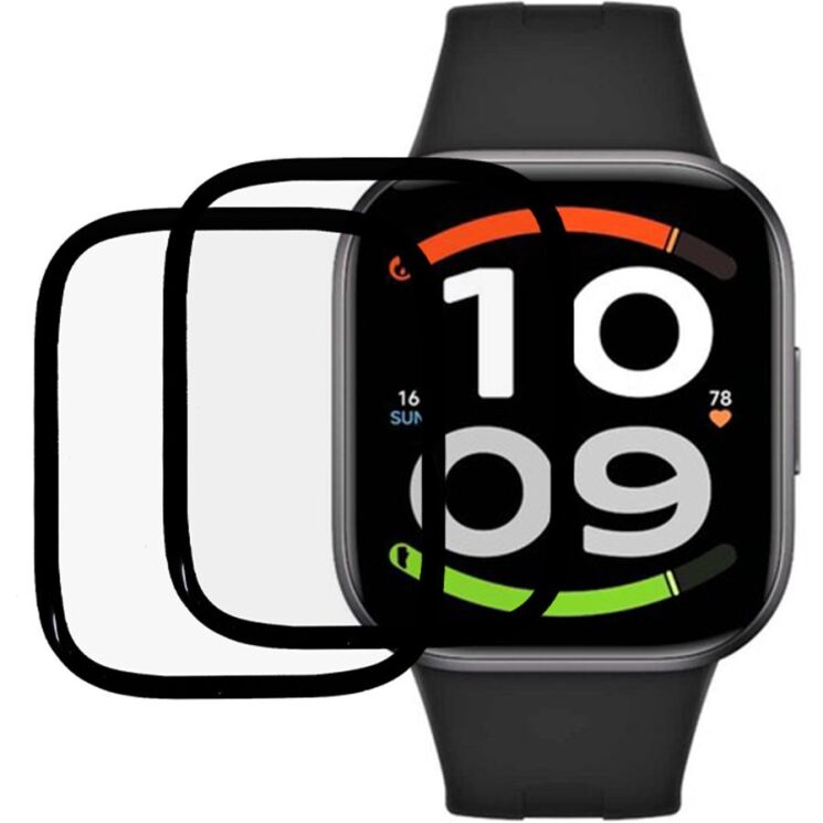 Комплект защитных пленок Deexe Protector Film для Xiaomi Redmi Watch 6 Active - Black: фото 1 из 6