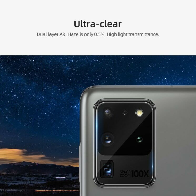 Комплект защитных пленок (2шт) на камеру NILLKIN InvisiFilm для Samsung Galaxy S20 Ultra (G988): фото 5 из 14