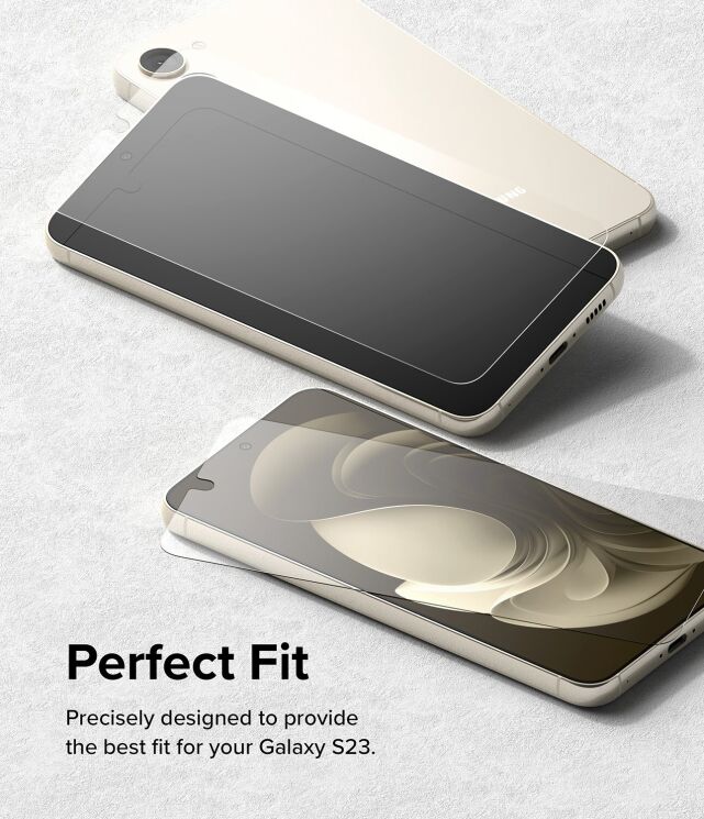 Комплект защитных стекол (2шт) Ringke Screen Protector Tempered Glass для Samsung Galaxy S23 (S911) 8809919301794: фото 5 из 15