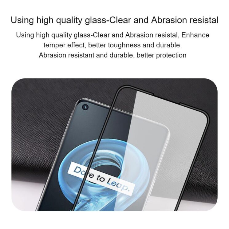 Комплект защитных стекол AMORUS Full Glue для Realme C61 / C63 / Note 60x - Black: фото 7 из 9