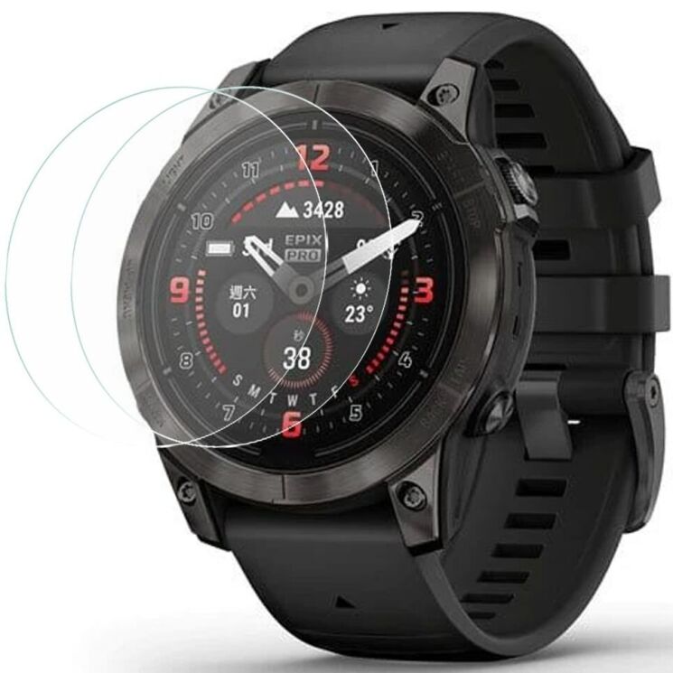 Комплект захисних стекол Deexe Screen Protector для Garmin Epix Pro (Gen 2) 47mm: фото 1 з 6