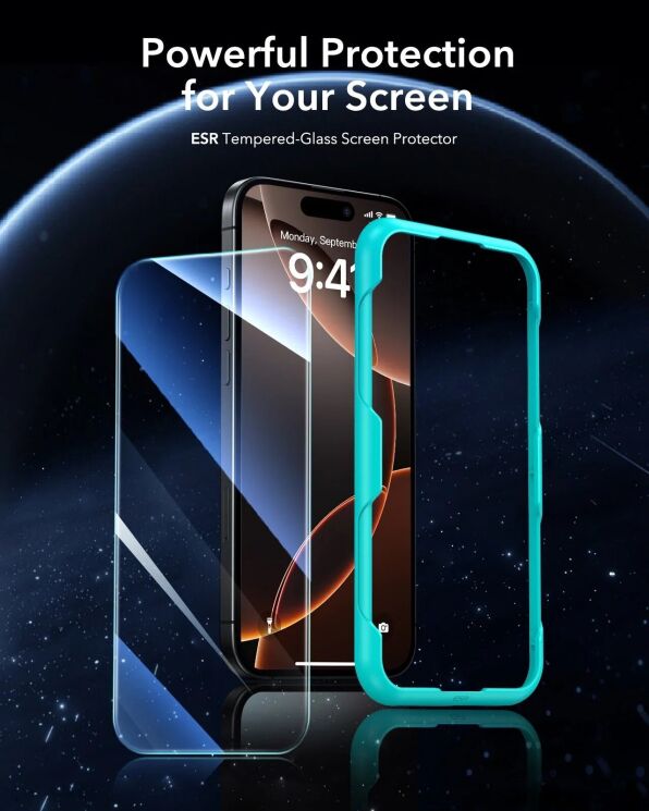 Комплект защитных стекол ESR Screen Protector Set для Apple iPhone 16 Pro Max: фото 2 из 9