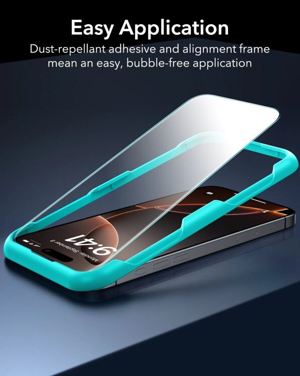 Комплект защитных стекол ESR Screen Protector Set для Apple iPhone 16 Pro Max: фото 4 из 9