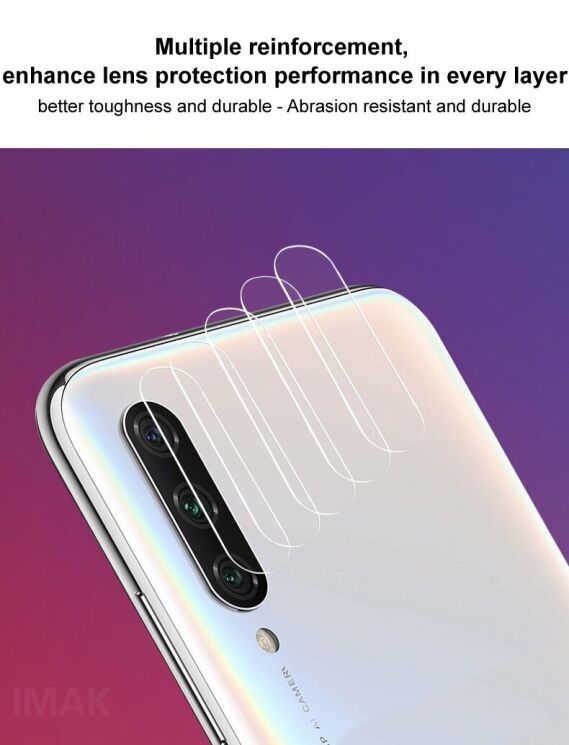 Комплект защитных стекол IMAK Camera Lens Protector для Xiaomi Mi A3 / Mi CC9e: фото 7 из 12