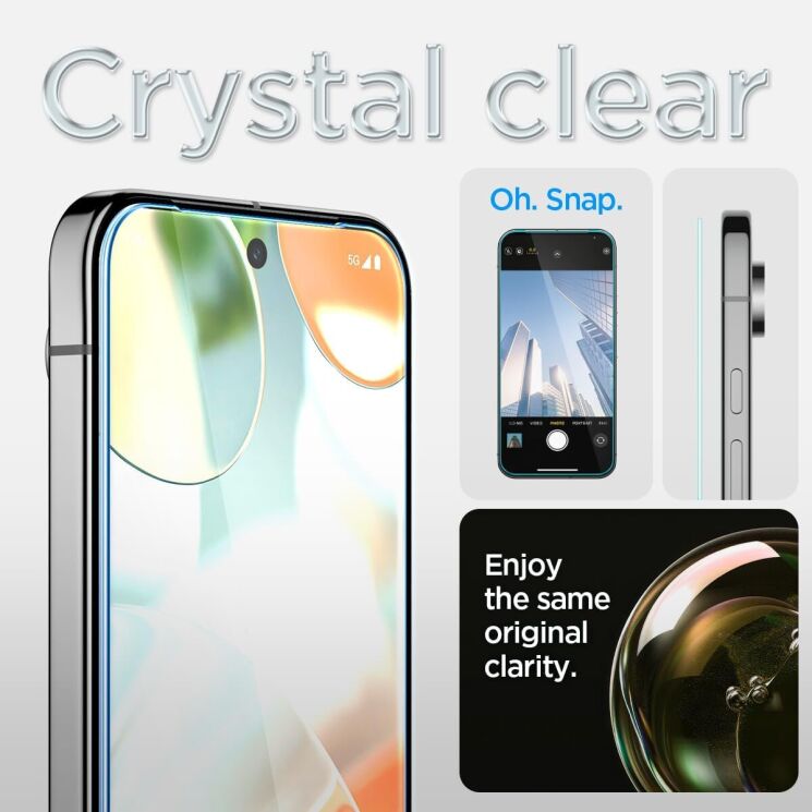 Комплект захисних стекол Spigen (SGP) GLAS.tR EZ Fit Sensor Protected для Google Pixel 9 / 9 Pro: фото 11 з 14