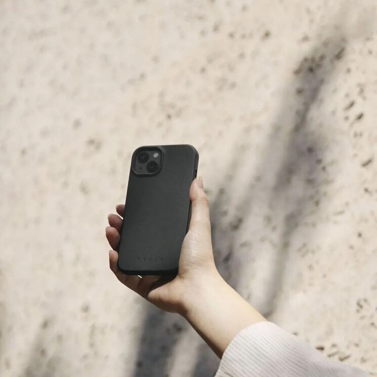 Кожаный чехол MUJJO Full Leather для Apple iPhone 14 - Black: фото 12 из 13