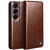 Кожаный чехол QIALINO Classic Case для Samsung Galaxy S26 Plus - Brown: фото 1 из 13