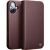 Кожаный чехол QIALINO Wallet Case для Apple iPhone 16 - Brown: фото 1 из 11