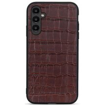 Кожаный чехол UniCase Croco Skin для Samsung Galaxy A14 (А145) - Brown: фото 1 из 3