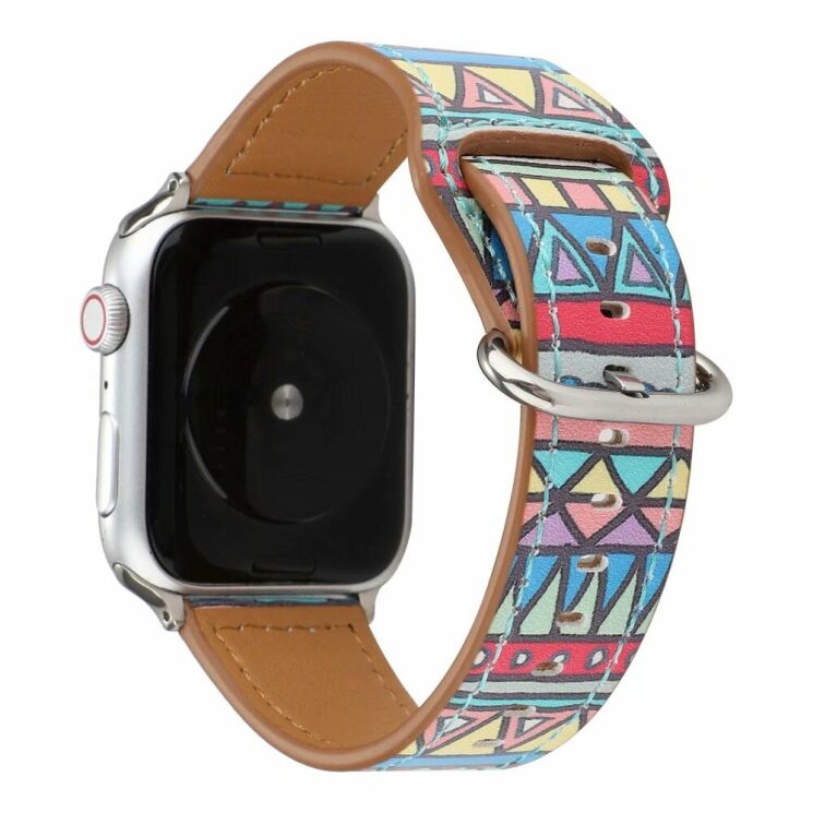 Шкіряний ремінець Deexe Fashion Elegant для Apple Watch 46 / 45 / 44 / SE 44 / 42 (Series 1-3) / Ultra / Ultra 2 - Triangle: фото 1 з 5